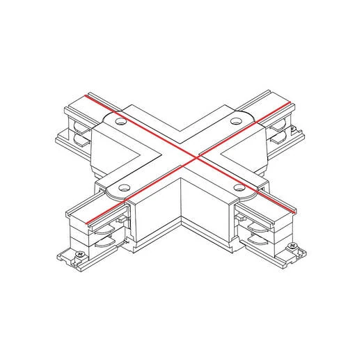 Коннектор для трехфазной трековой системы X-образный Nowodvorski Ctls Power White 8701