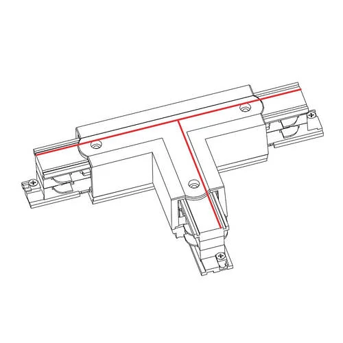 Коннектор для трехфазной трековой системы T-образный левый 1 Nowodvorski Ctls Power Black 8244