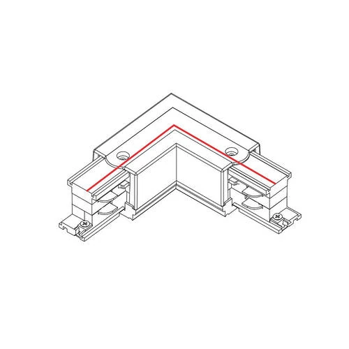 Коннектор для трехфазной трековой системы L-образный правый Nowodvorski Ctls Power White 8227