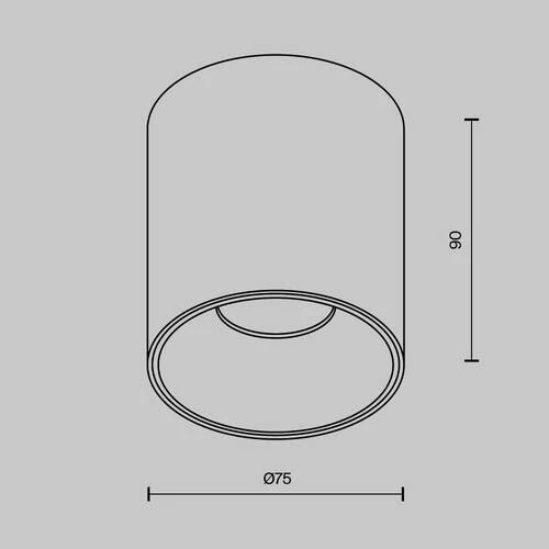 Потолочный светильник Ceiling Alfa LED 12W, 4000K, Черный (Maytoni Technical, C064CL-12W4K-RD-B) - Amppa.ru