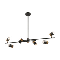 Подвесной светильник Modern Enzo, 6xGU10 Черный, Черный (Freya, FR5201PL-06B)