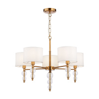 SLE105713-05 Светильник подвесной Латунь, Прозрачный/Белый E14 5*40W RAMER