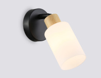 Настенно-потолочный спот в стиле лофт BK/WD черный/дерево E14 max 60W 175*100*160 (Ambrella Light, TR8720)